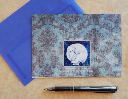 Danasimson.com Back of "Earth Ark" Gift card with vellum envelope