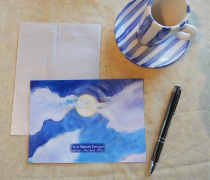 Danasimson.com Back of "friends" Gift card with vellum envelope