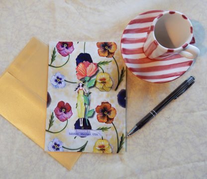 Danasimson.com Back of Just Bee Gift card with vellum envelope
