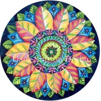 Danasimson.com Folk art flower car art sticker