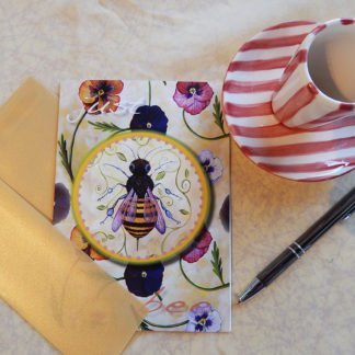 Danasimson.com Gift card "Just Bee" with vellum envelope