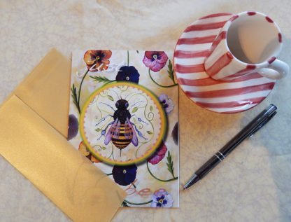 Danasimson.com Gift card "Just Bee" with vellum envelope