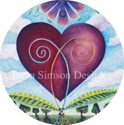 Danasimson.com Blooming heart car art sticker