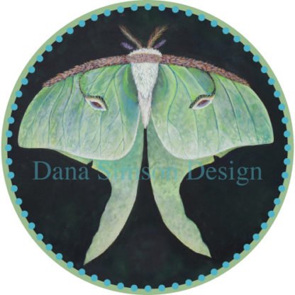 Danasimson.com Luna Moth car art sticker