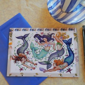 Danasimson.com Gift card mermaids with vellum envelope