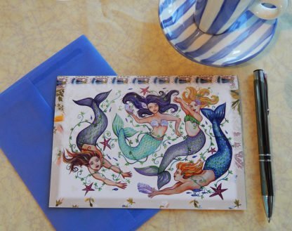 Danasimson.com Gift card mermaids with vellum envelope