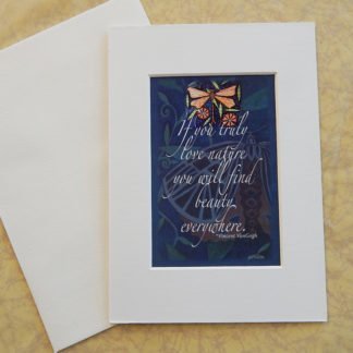 Danasimsoncom Matted art card with envelope, Van Gogh quote: If you truly love nature you will find beauty everywhere.