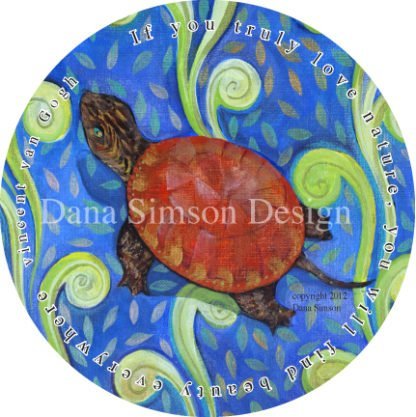 Danasimson.com turtle car art sticker