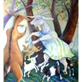 danasimson.com art print Goat family
