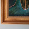 Danasimson.com original painting lightening bug in gold frame detail