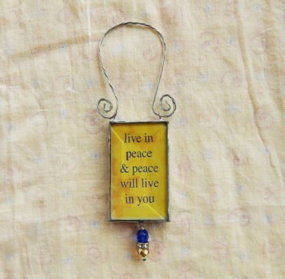 Danasimson.com double sided ornament peace quote