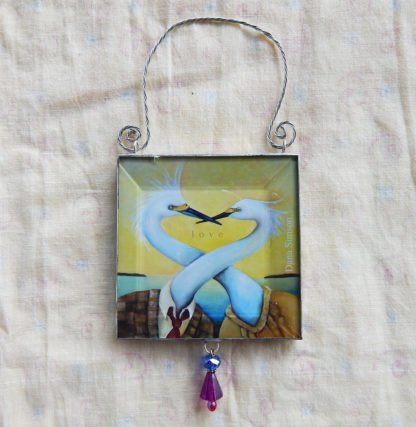 Danasimson.com double sided ornament egrets love image