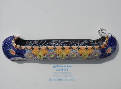 Danasimson.com Ceramic wall sculpture; ghost canoe