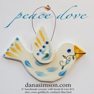 Danasimson.com Ceramic bird ornament peace dove
