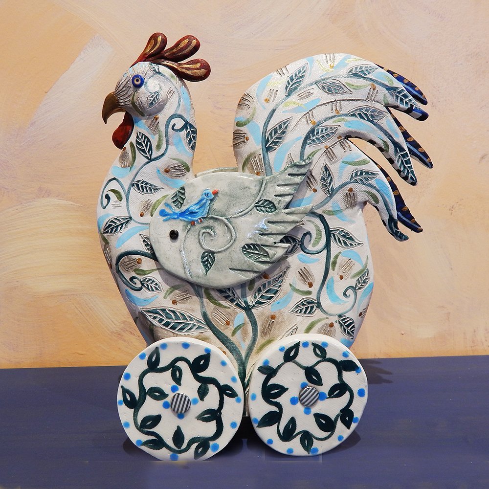 Temptations Rooster Ceramic Measuring Spoons