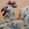 Danasimson.com rolling rooster sculpture face detail