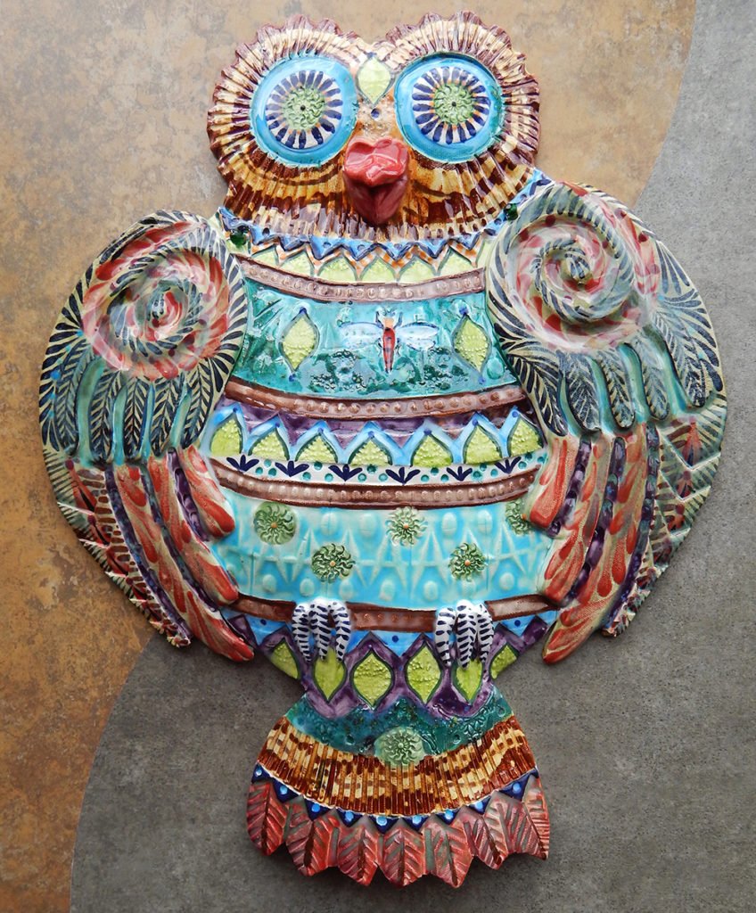 Owl wall sculpture Dana Simson Design