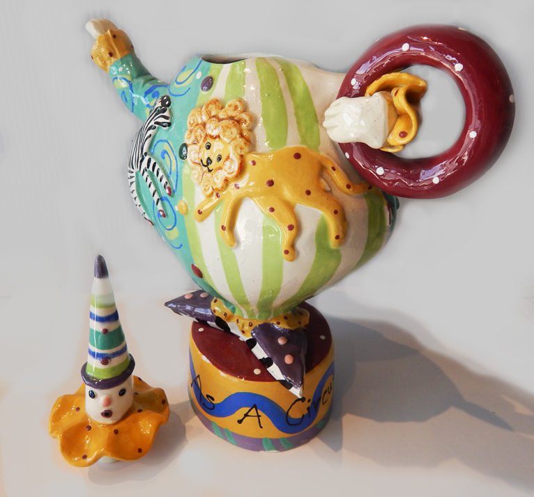 Clown Teapot "My Life as a Circus" Dana Simson Design
