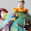 Danasimson.com Teapot "My life as a circus" detail of his face.