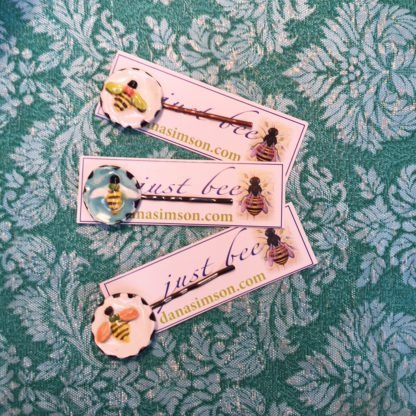 bee hair clips