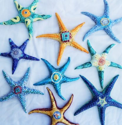 colorful ceramic starfish