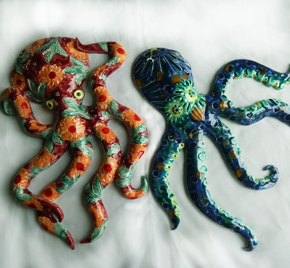 handmade ceramic octopus