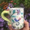 bird and vine mug